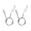 4 Pcs 3 Ring Buckle Ordinary Clip Stainless Steel 4