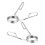4 Pcs 3 Ring Buckle Ordinary Clip Stainless Steel 6