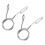 4 Pcs 3 Ring Buckle Ordinary Clip Stainless Steel 5