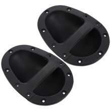 2Stk Recessed Speaker Handles Schwarz, Robuste ABS Lautsprechergriffe