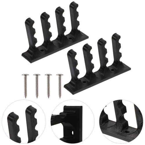 2Stk Bogenhalter Wandhalterung ABS Schwarz Für Pfeil Und Bogen 1