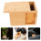 Bamboo Pet Urn Small Cinerary Ash Box Light Brown Durable Keepsake 5