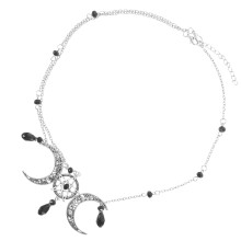 Mädchen Stirnband Kette Schwarz Hochwertig Leicht Und Dekorativ