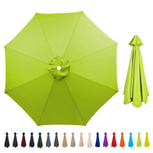 Patio Umbrella Replacement Canopy UV Protection Waterproof Polyester Outdoor Cover 8.9ft Green