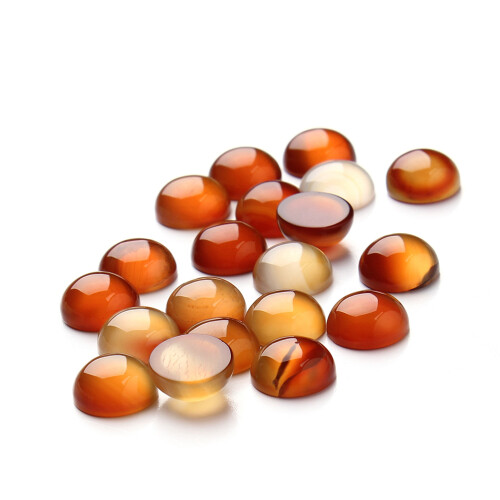 20Pièces Cabochons Agate Demi-Ronde Pour DIY