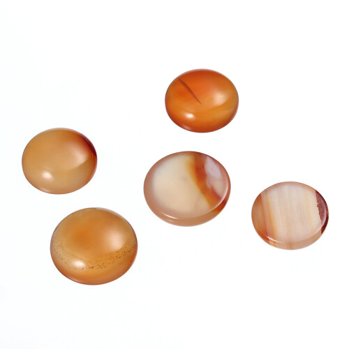 20Pièces Cabochons Agate Demi-Ronde Pour DIY 2