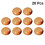 20Pièces Cabochons Agate Demi-Ronde Pour DIY 6