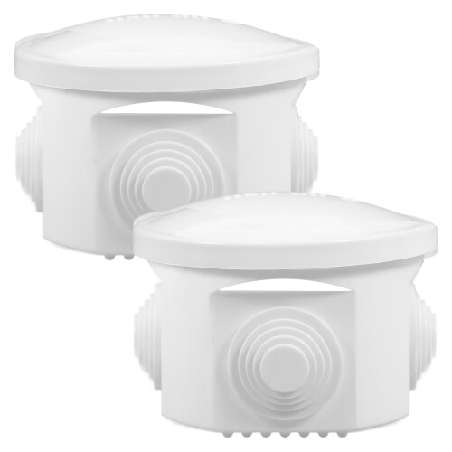 Electrical Box Waterproof Junction Box White Abs 2set