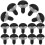 Raindrops 100 Sets Colored For Eyes Thread Eye 1.50x1.50x1.50cm Black 9