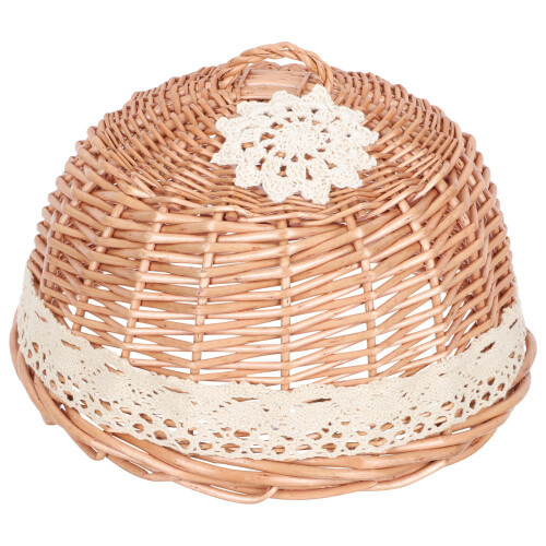 1Wicker Refreshment Dome, En Stijlvol Voor Desserts En Cake