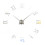 Silver DIY Acrylic Mirror Wall Clocks for Home Decor Large Silent 1