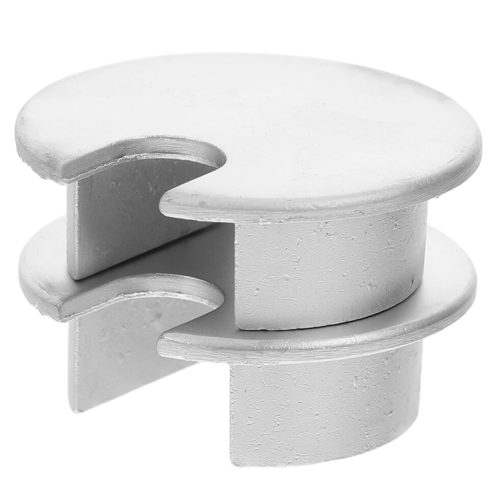2Pcs Office Desk Cable Hole Cover Zinc Alloy Round Wire Organizer Plug 3062241821148