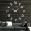 Silver DIY Acrylic Mirror Wall Clocks for Home Decor Large Silent 3
