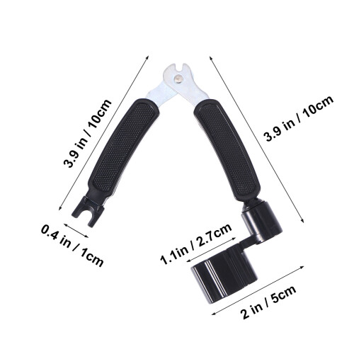 Black Guitar String Winder Cutter Pin Puller Multifunction Tool 1