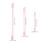 3Pcs Pink Silicone Scraper Flexible Double Head Cake Cream Spatula 3