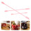 3Pcs Pink Silicone Scraper Flexible Double Head Cake Cream Spatula 10