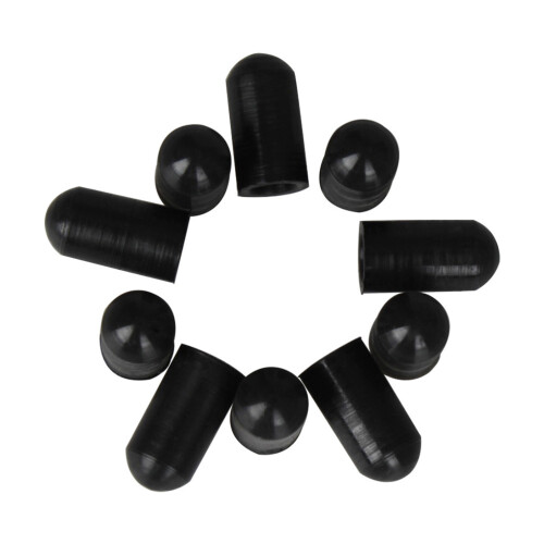 10Stk Elastische Drumstick Practice Tips Mute Schutzkappen Schwarz 2