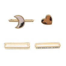 4Pcs Golden Alloy Watchband Charms Durable Stylish Decor Rings