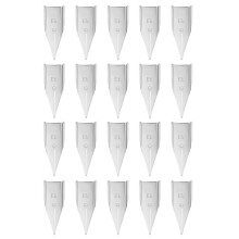 20Pcs Metal Fountain Pen Replacement Nibs Silver Calligraphy Pen Tips