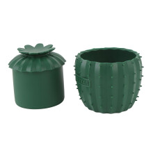 French Butter Keeper Silicone Crock with Lid, Dark Green Countertop Storage with Water Line
