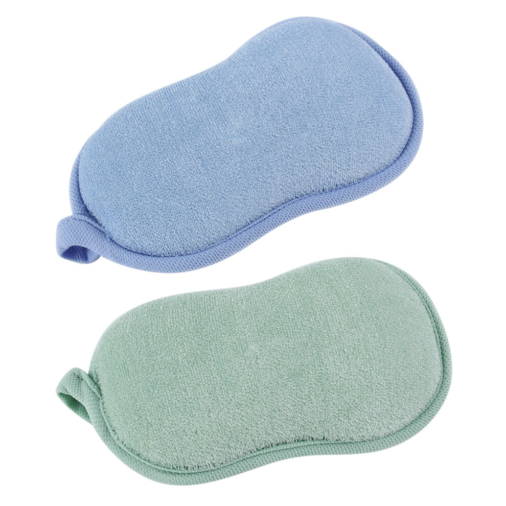 Ohphcall 2Pcs Bath Ball Shower Sponge With Strap Assorted Color Soft And Gentle
