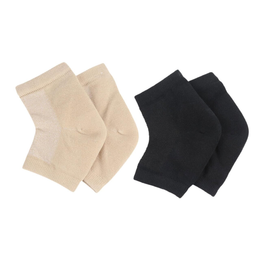 2 Pairs Moisturizing Gel Heel Socks for Women, Deep Heel Hydration Spa Socks for Cracked Feet