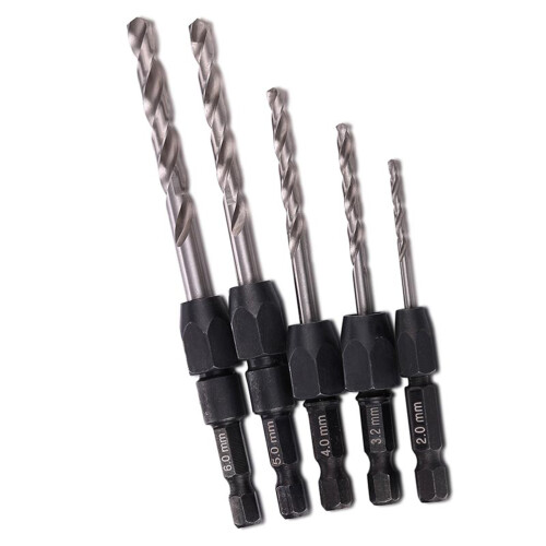 5Pcs Drill Bit Set Multi-Size Hex Shank for Drilling Use