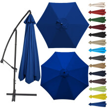 3.0m 8Rib Patio Umbrella Replacement Canopy, Sapphire UVResistant Garden Parasol Cover