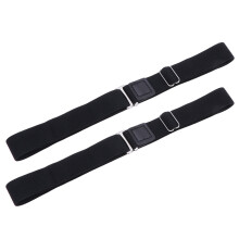 2St Shirt Stays Belt Zwart Nylon Antislip Dames En Comfort