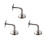 3Pièces Support De Rampe Main Courante Acier Inox Argenté Résistant 10