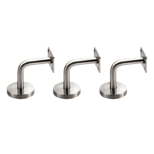 3Pièces Support De Rampe Main Courante Acier Inox Argenté Résistant