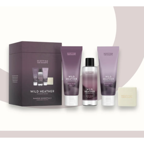 Scottish Fine Soaps Scottish Wild Heather Pamper Essentials Soap & Cream Gift Set