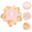 1Pc Pink Candy Storage Box with Phone Holder Rotatable Flower Design 4