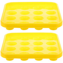 2Pcs Yellow Snooker Ball Storage Tray Plastic Organizer for Pool Balls