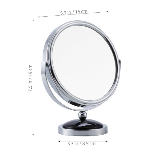 Tabletop Vanity Mirror Black 1pcs 7.47x5.89x3.34in 1