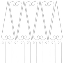 30Pcs Hanging Plant Rod Hooks in Silver Iron for Home Garden Use