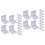 2Pcs Clear Display Frames Set Floating Holder For Jewelry White 10