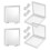 2Pcs Clear Display Frames Set Floating Holder For Jewelry White 4