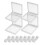 2Pcs Clear Display Frames Set Floating Holder For Jewelry White 6