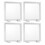 2Pcs Clear Display Frames Set Floating Holder For Jewelry White 3