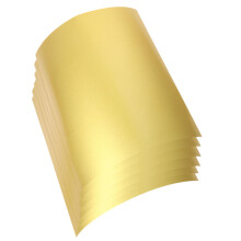 6Pcs Golden A4 Sparkling Adhesive Craft Stickers for DIY Decoration