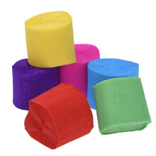 6 Pcs Crepe Paper Party Streamers For Birthday Wedding Decor (9M/Roll)
