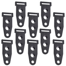10Pcs Black Tent Webbing Fixing Buckles Plastic Canopy Adjusters