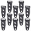 10Pcs Black Tent Webbing Fixing Buckles Plastic Canopy Adjusters 1
