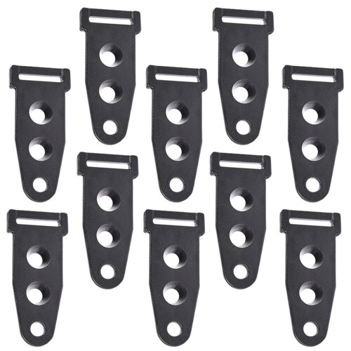 10Pcs Black Tent Webbing Fixing Buckles Plastic Canopy Adjusters