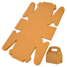 20Pcs Disposable Kraft Paper Takeaway Boxes Brown Candy Cake Packaging
