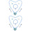 2Sets Snowflake Thema Sieraden Set Met Ketting Armband 5
