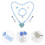 2Sets Snowflake Thema Sieraden Set Met Ketting Armband 8