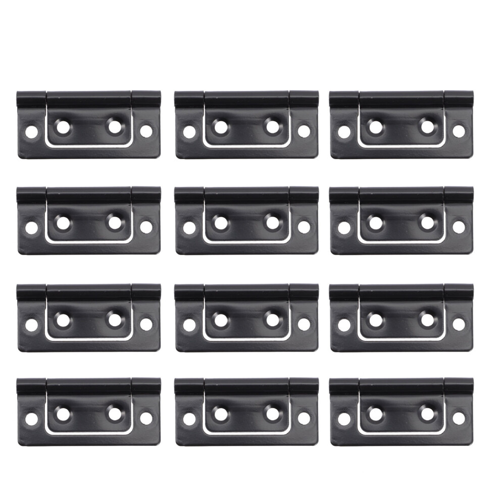12Pcs Matte Black Interior Door Hinges Small Iron Hinges Durable 3163220994935