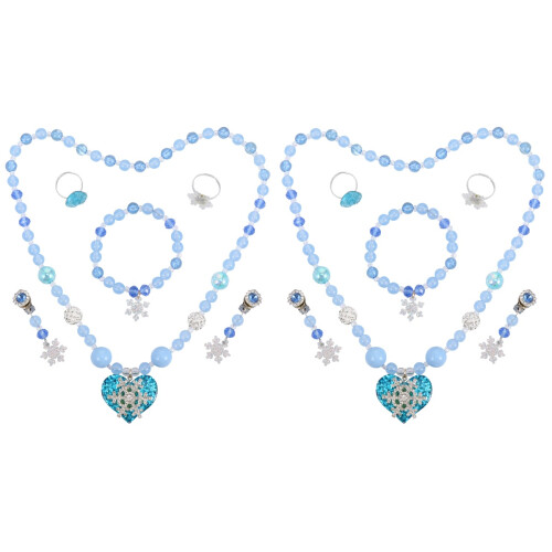 2Sets Snowflake Thema Sieraden Set Met Ketting Armband 1